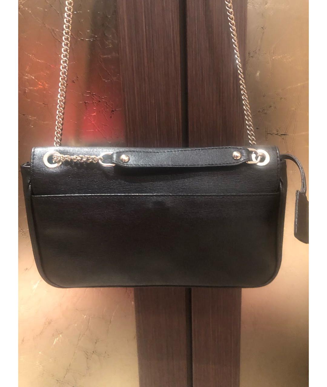FURLA Черная кожаная сумка через плечо, фото 3