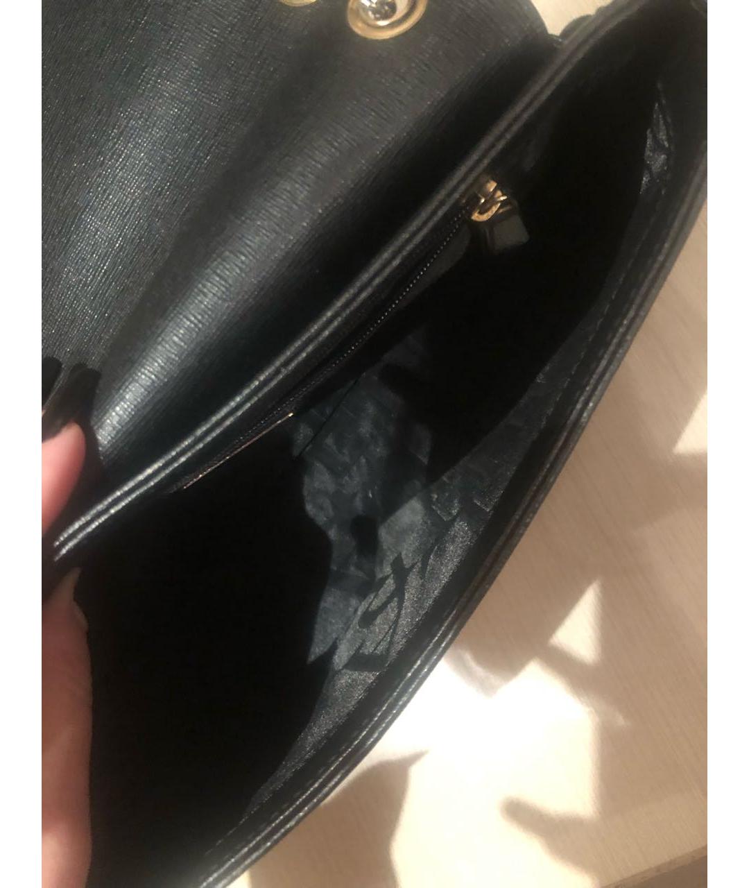 FURLA Черная кожаная сумка через плечо, фото 4