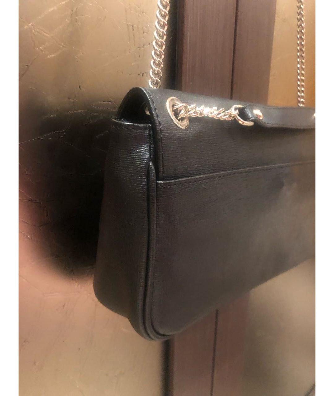 FURLA Черная кожаная сумка через плечо, фото 2