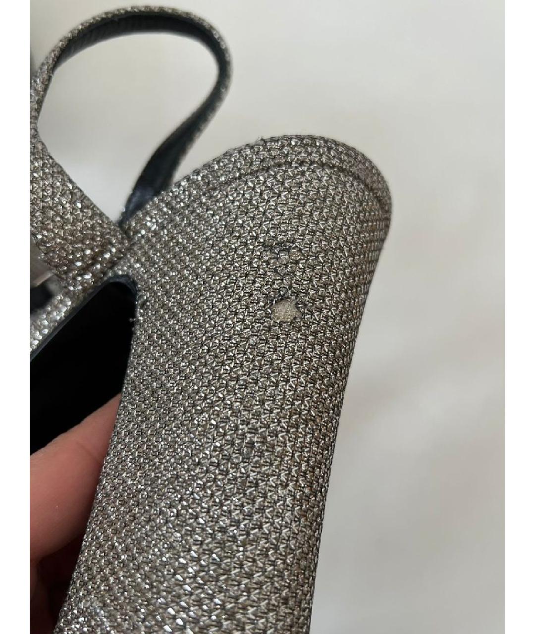 SAINT LAURENT Серебряные туфли, фото 6
