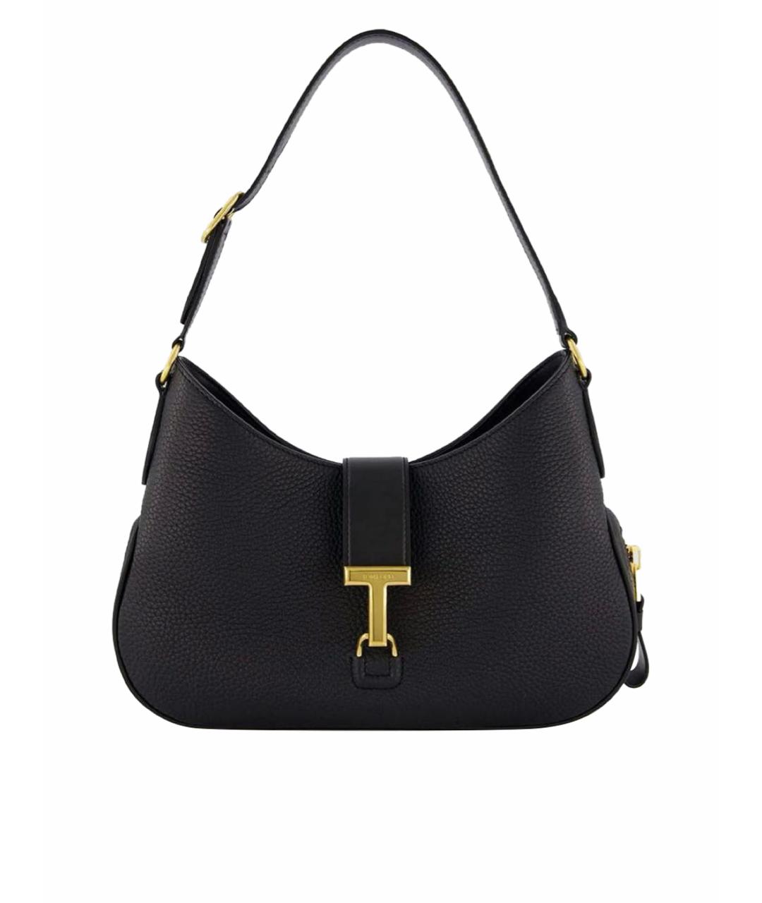 TOM FORD Черная кожаная сумка с короткими ручками, фото 1