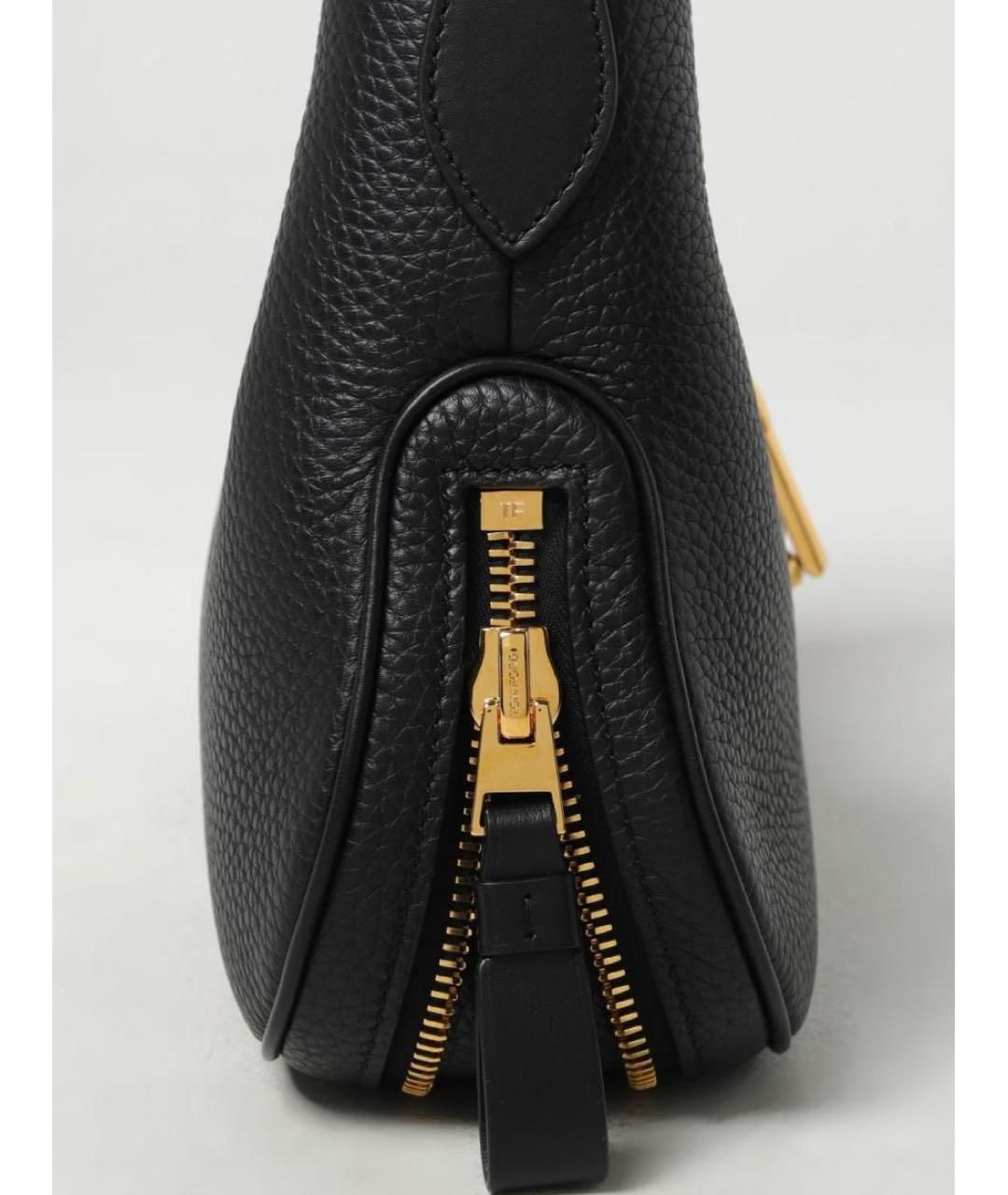 TOM FORD Черная кожаная сумка с короткими ручками, фото 2