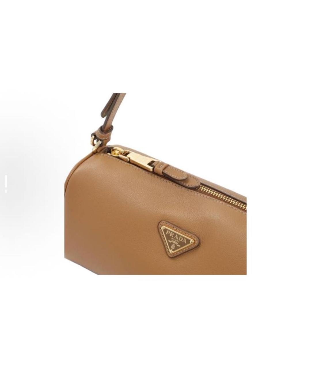 PRADA Коричневая кожаная сумка через плечо, фото 2