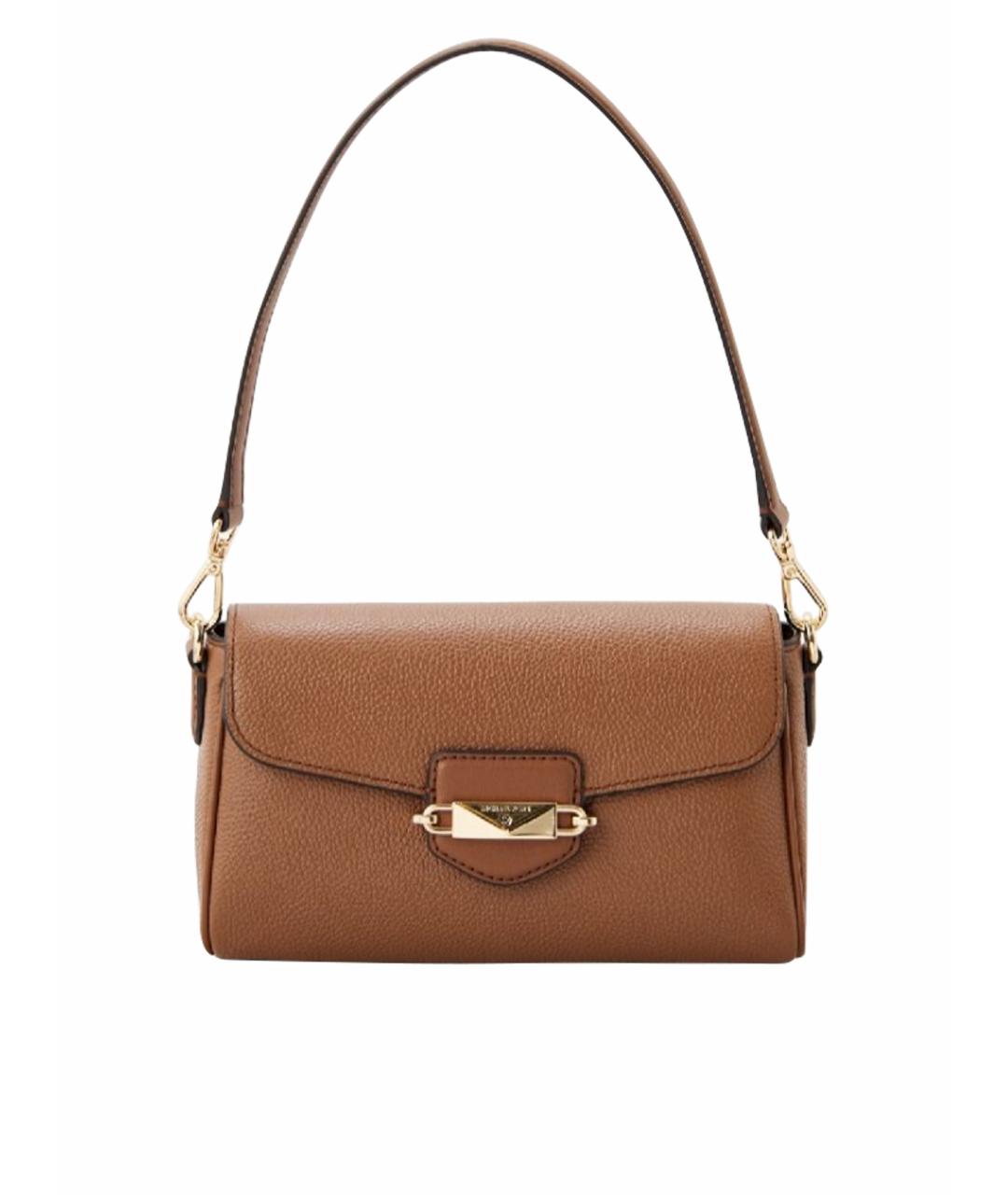 MICHAEL KORS Коричневая кожаная сумка через плечо, фото 1