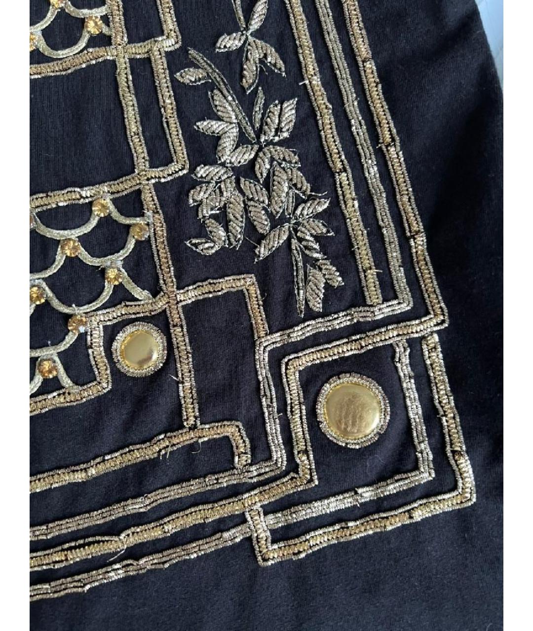 BALMAIN Черная хлопковая футболка, фото 4