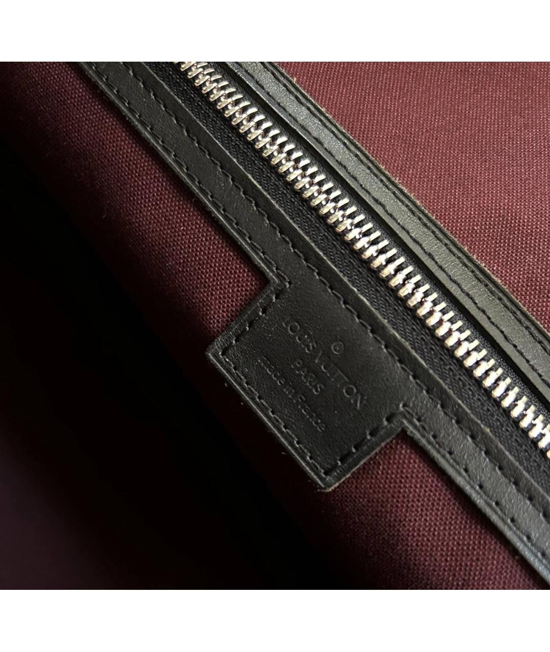 LOUIS VUITTON Коричневый кожаный портфель, фото 6