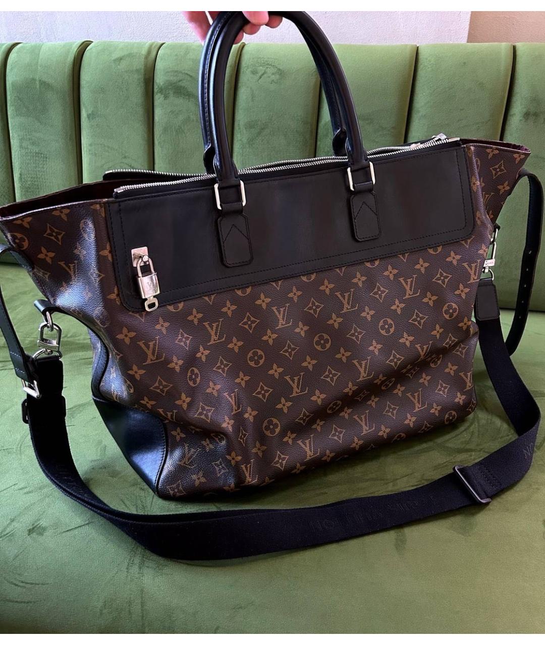 LOUIS VUITTON Коричневый кожаный портфель, фото 2