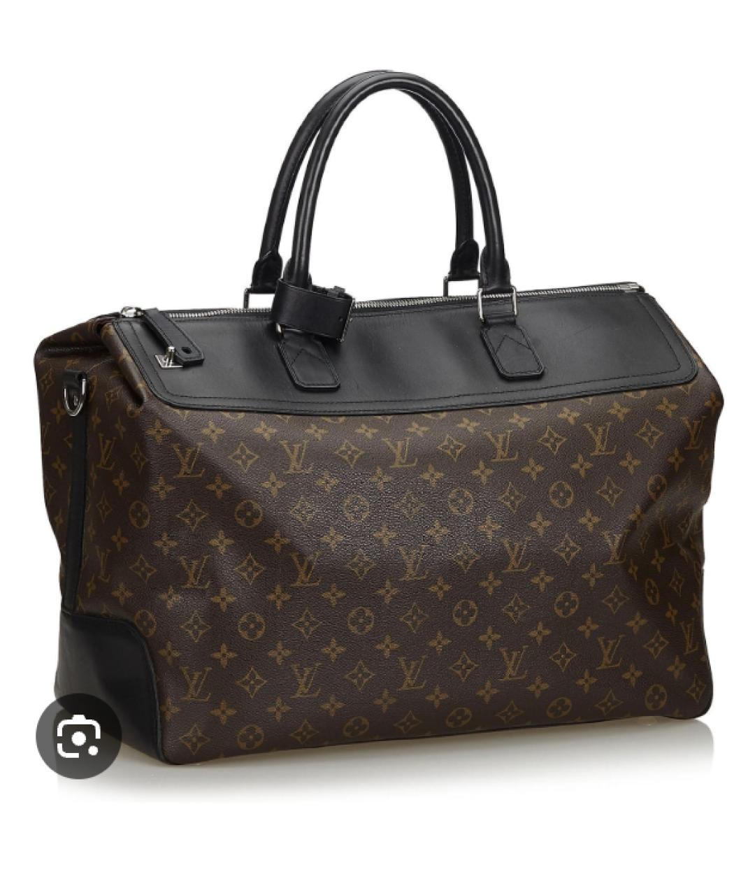 LOUIS VUITTON Коричневый кожаный портфель, фото 9