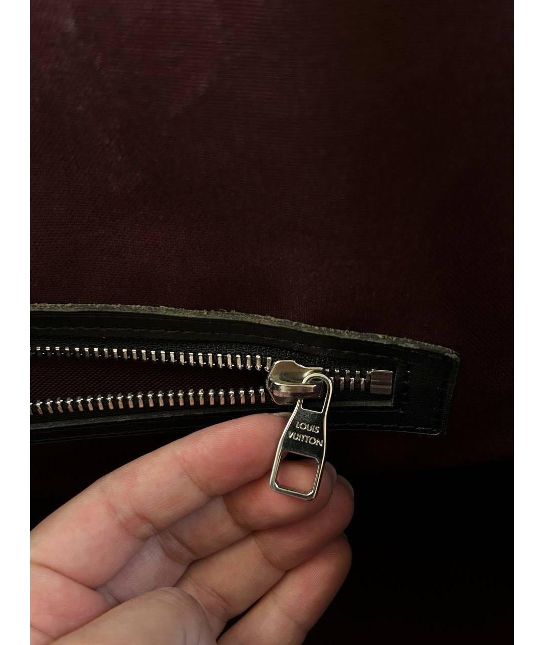 LOUIS VUITTON Коричневый кожаный портфель, фото 5