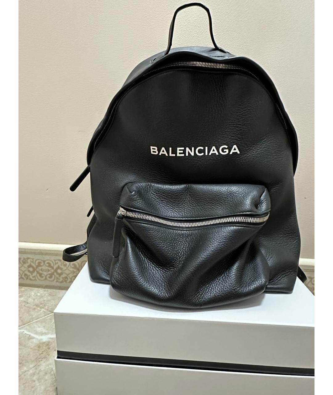 BALENCIAGA Черный кожаный рюкзак, фото 5