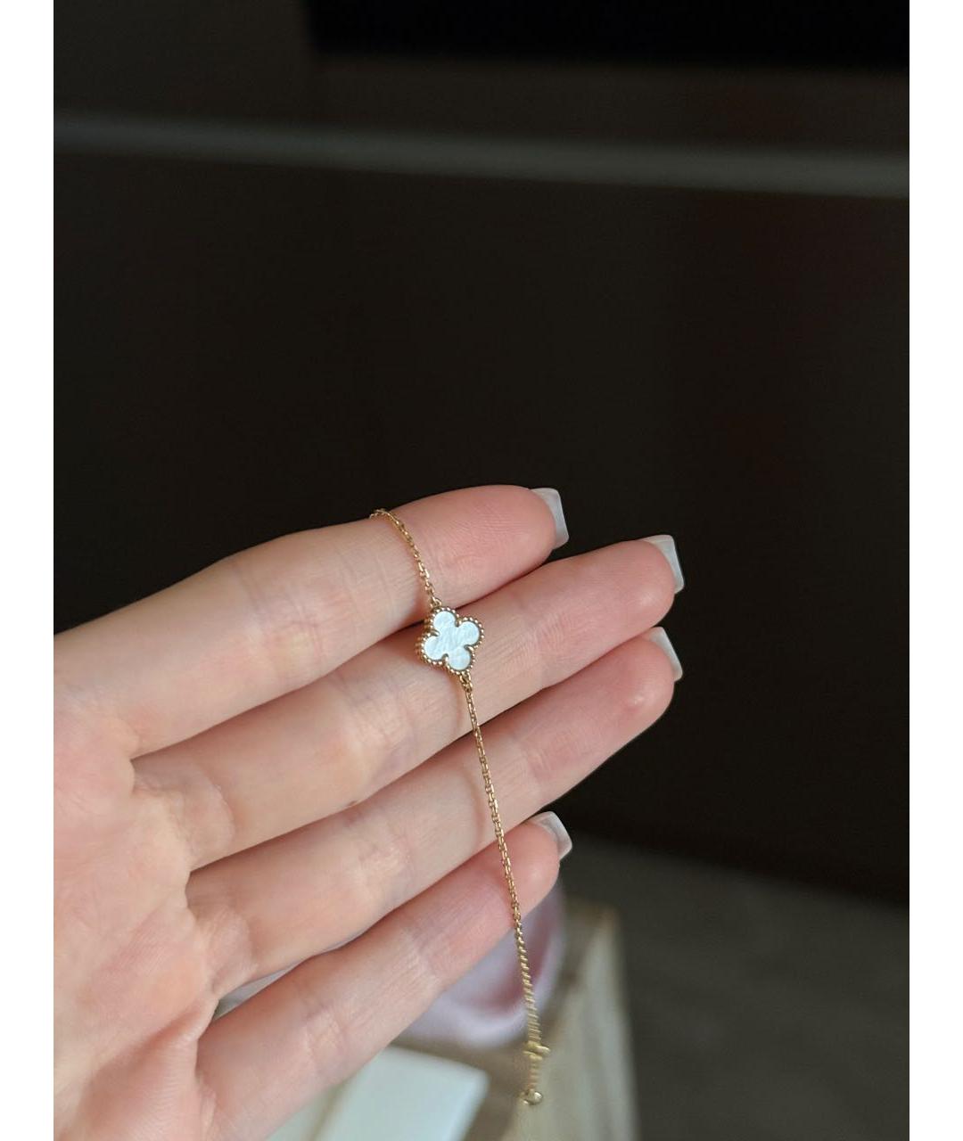 VAN CLEEF & ARPELS Белый браслет из желтого золота, фото 4
