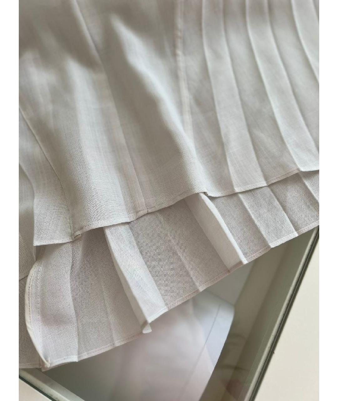 BRUNELLO CUCINELLI Белые ацетатные брюки широкие, фото 4