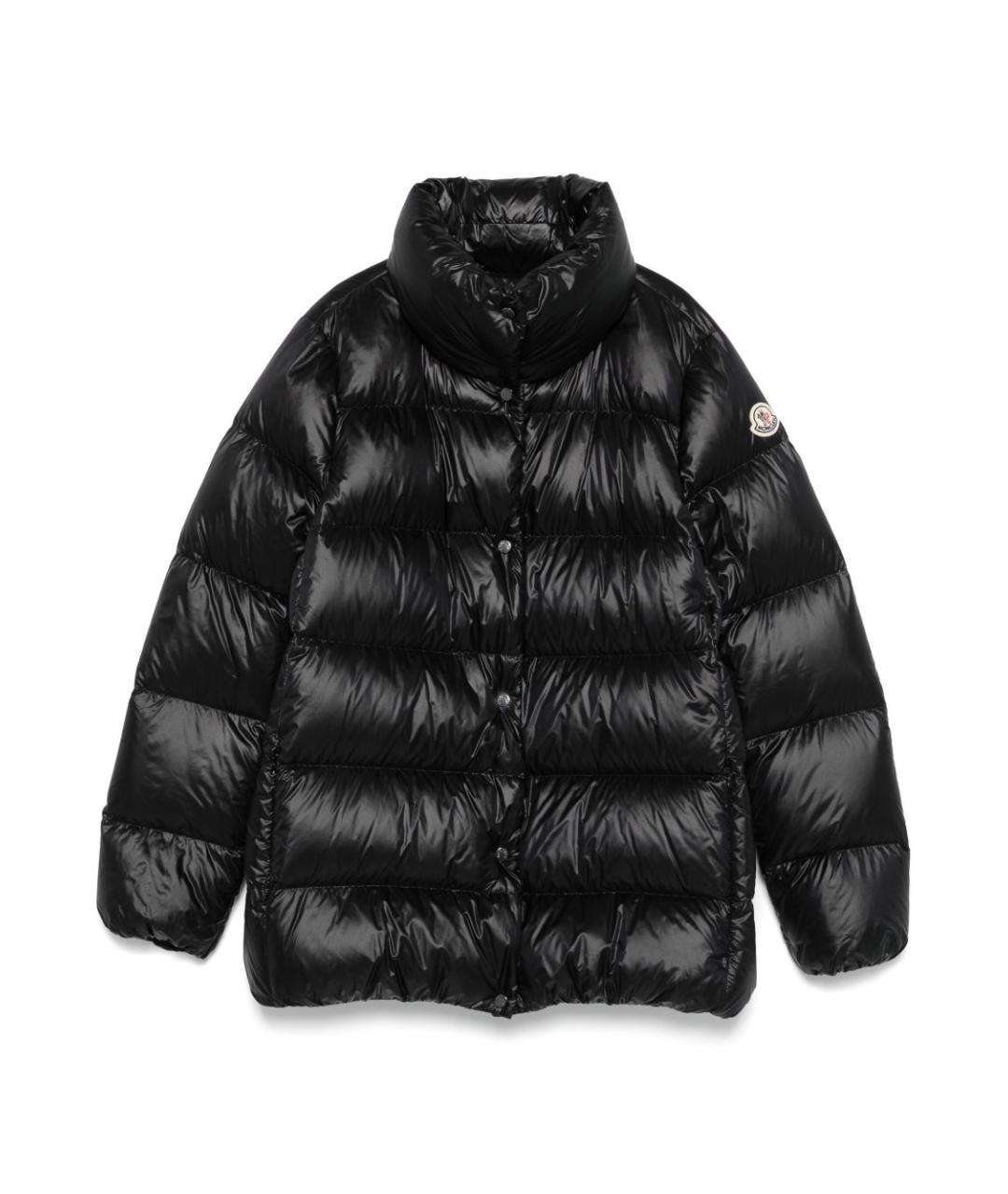 MONCLER Черный полиамидовый пуховик, фото 1