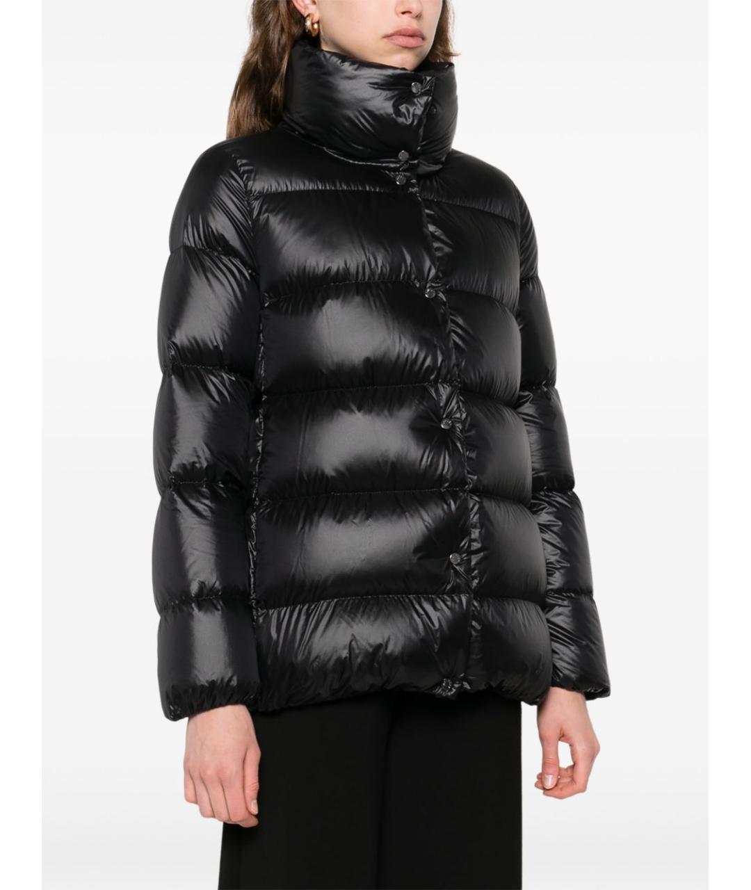 MONCLER Черный полиамидовый пуховик, фото 2