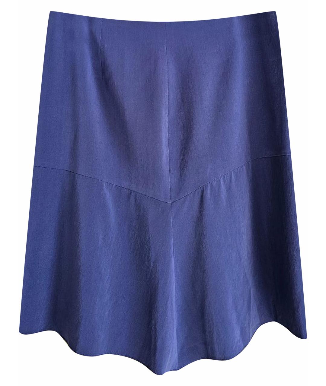 BRUNELLO CUCINELLI Темно-синяя хлопковая юбка мини, фото 1