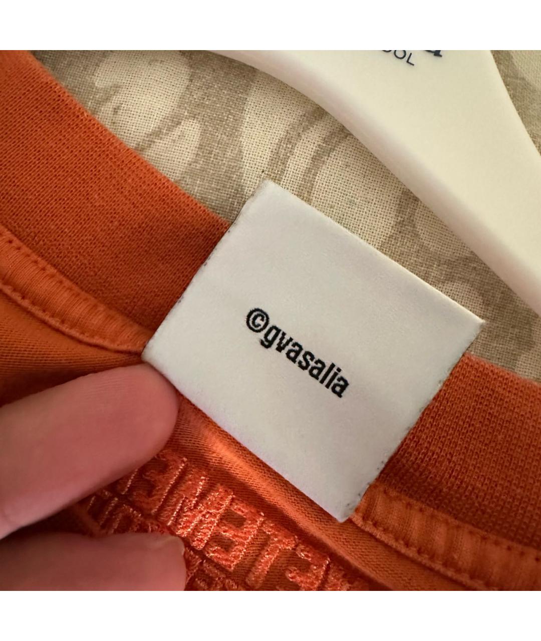VETEMENTS Оранжевая хлопковая футболка, фото 5