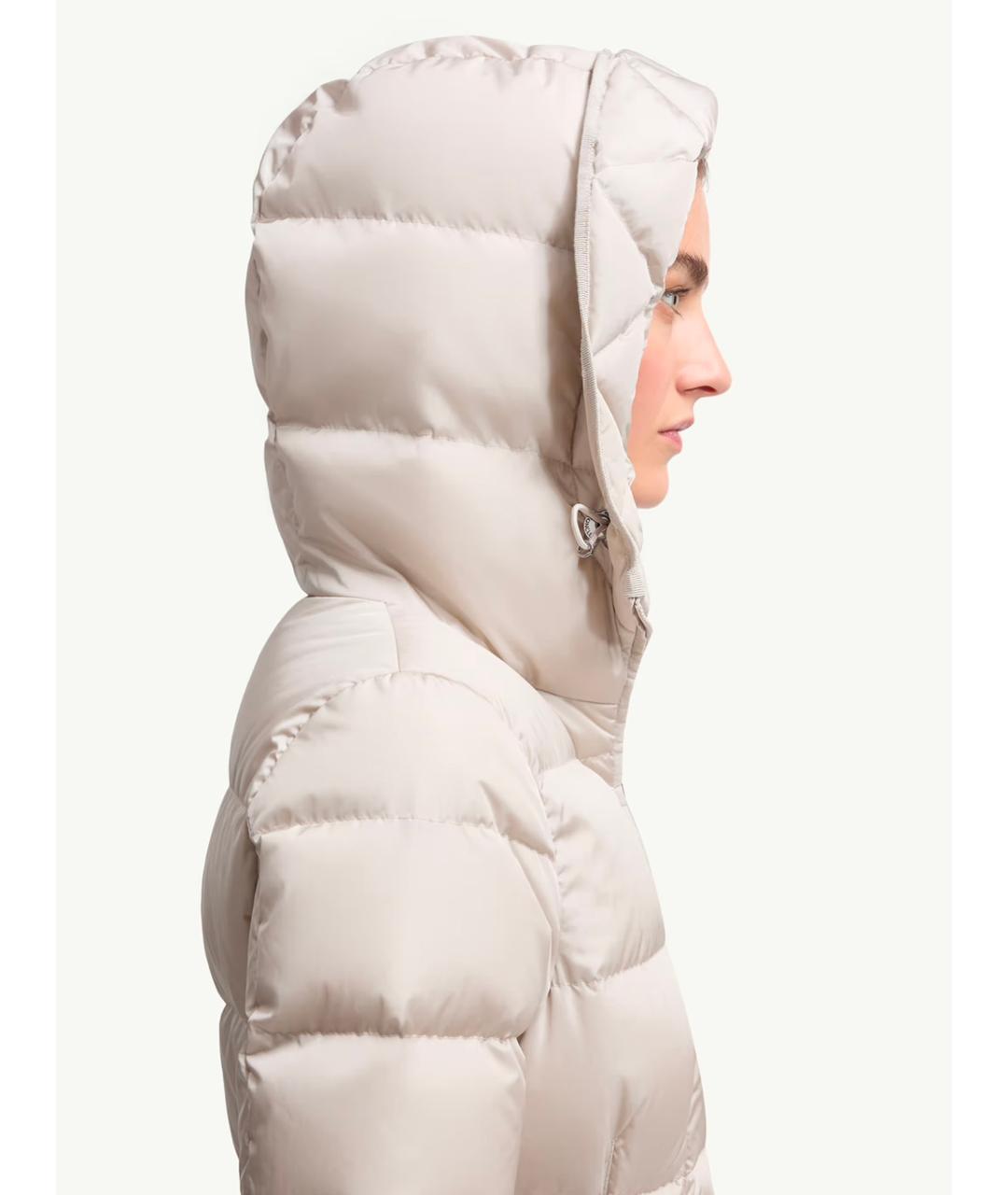 MONCLER Бежевая полиамидовая куртка, фото 6