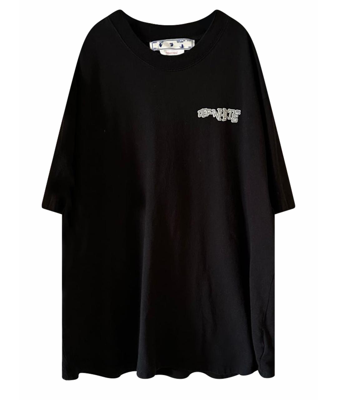 OFF-WHITE Черная хлопковая футболка, фото 1