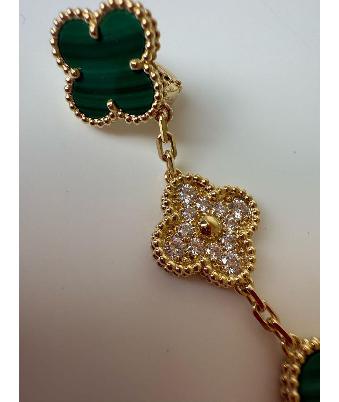 VAN CLEEF & ARPELS Зеленые серьги из желтого золота, фото 8