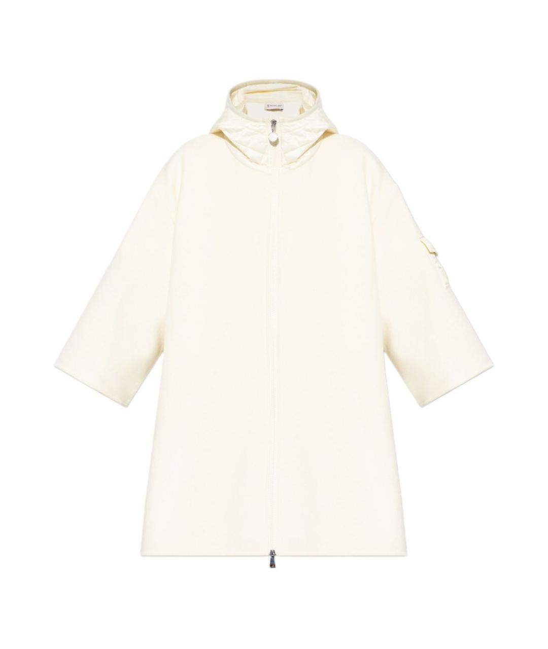 MONCLER Бежевое шерстяное пальто, фото 1