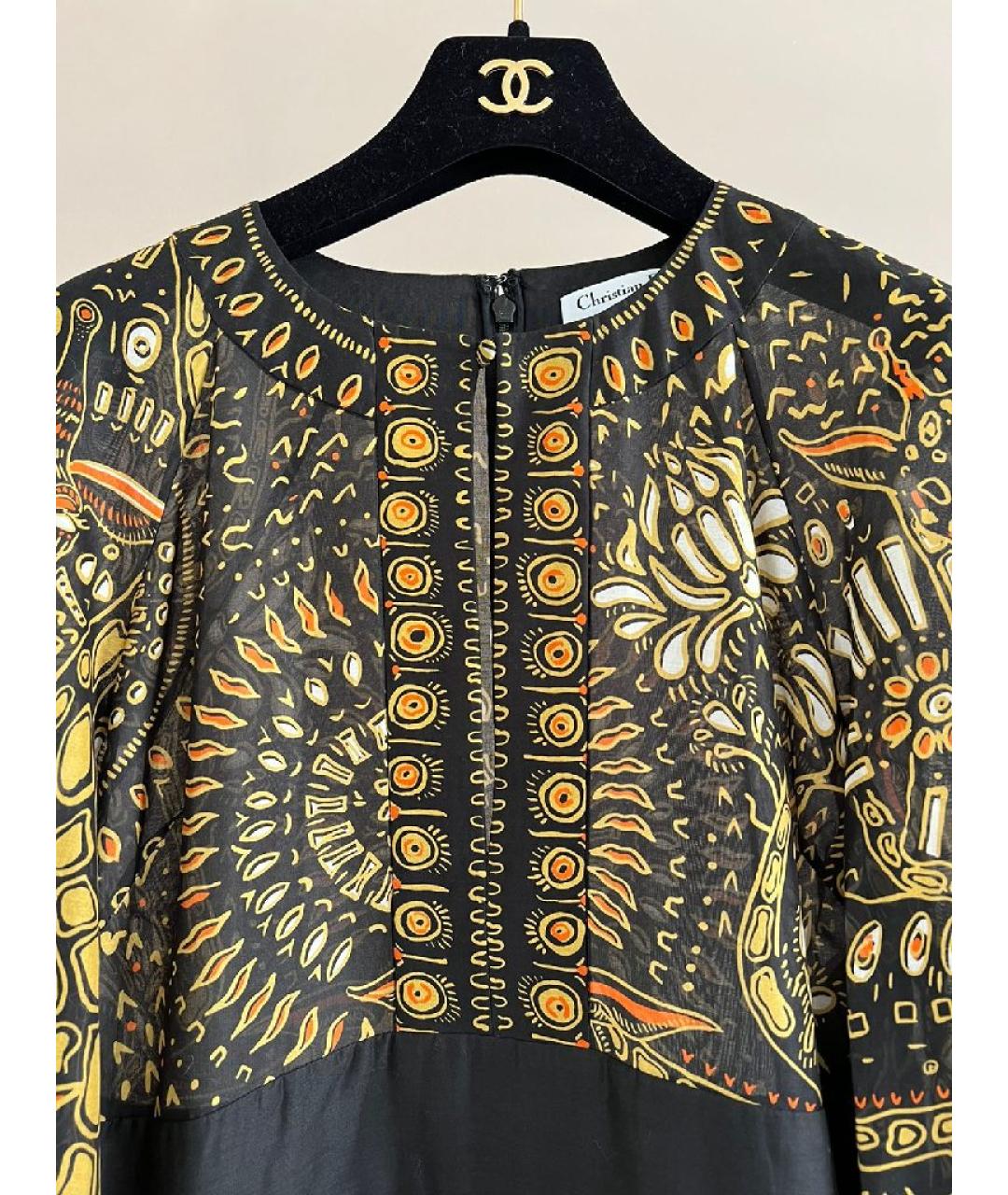 CHRISTIAN DIOR Хаки хлопковое повседневное платье, фото 3