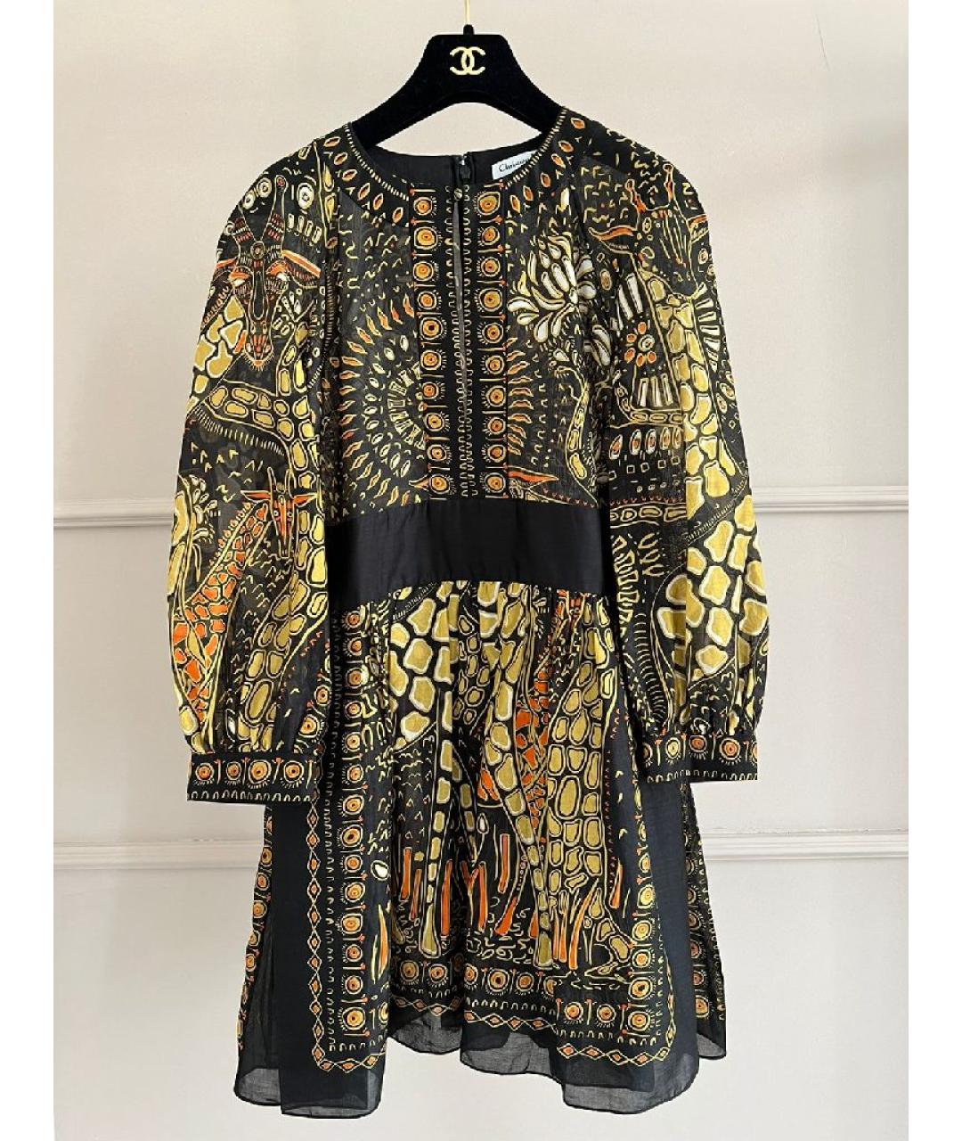 CHRISTIAN DIOR Хаки хлопковое повседневное платье, фото 2