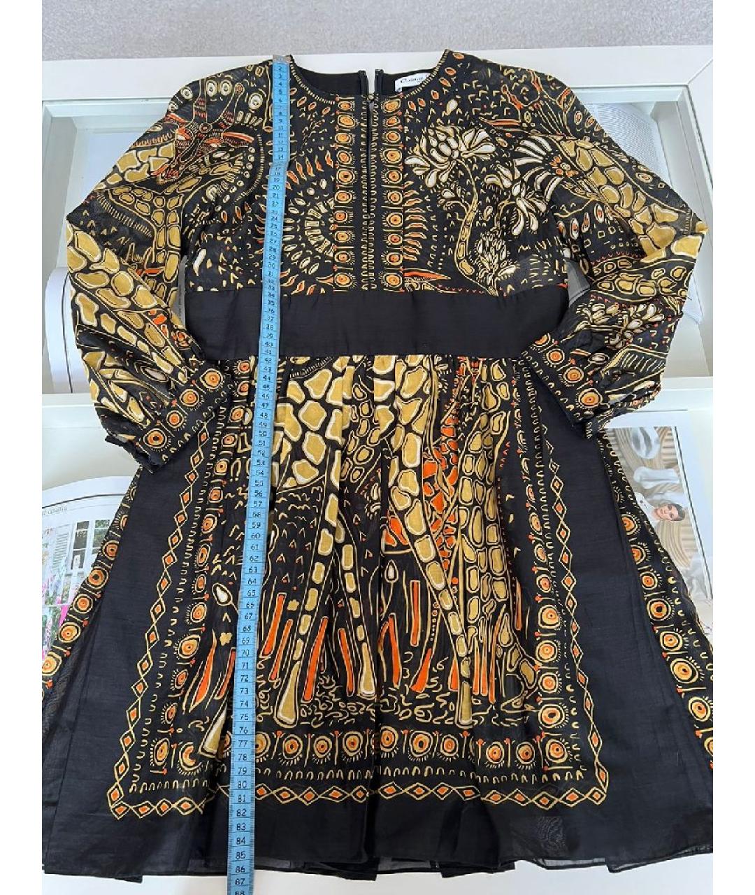 CHRISTIAN DIOR Хаки хлопковое повседневное платье, фото 5