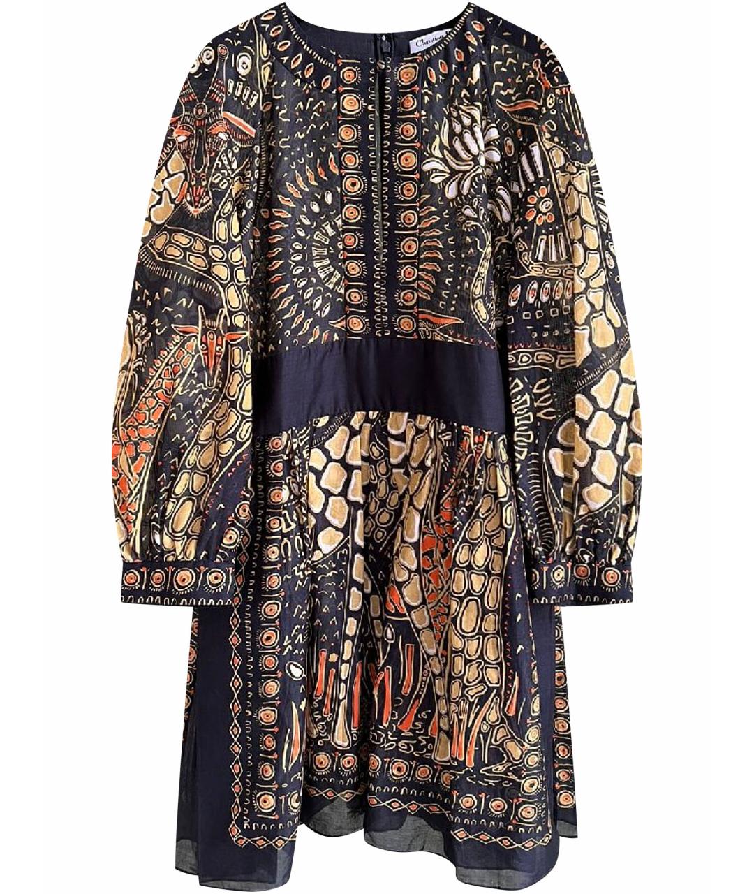CHRISTIAN DIOR Хаки хлопковое повседневное платье, фото 1