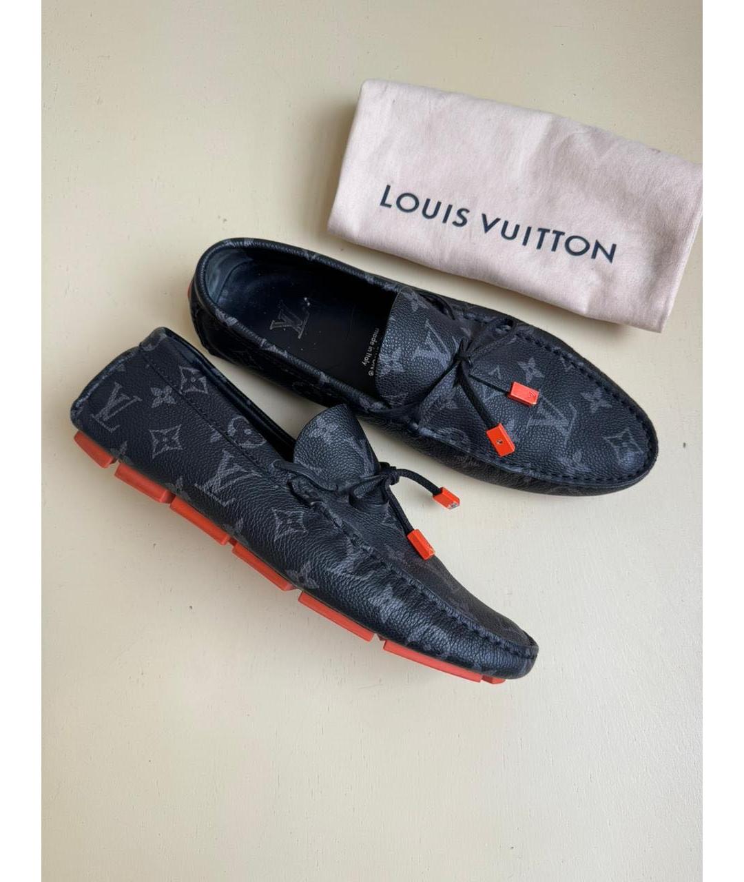 LOUIS VUITTON Черные мокасины, фото 2