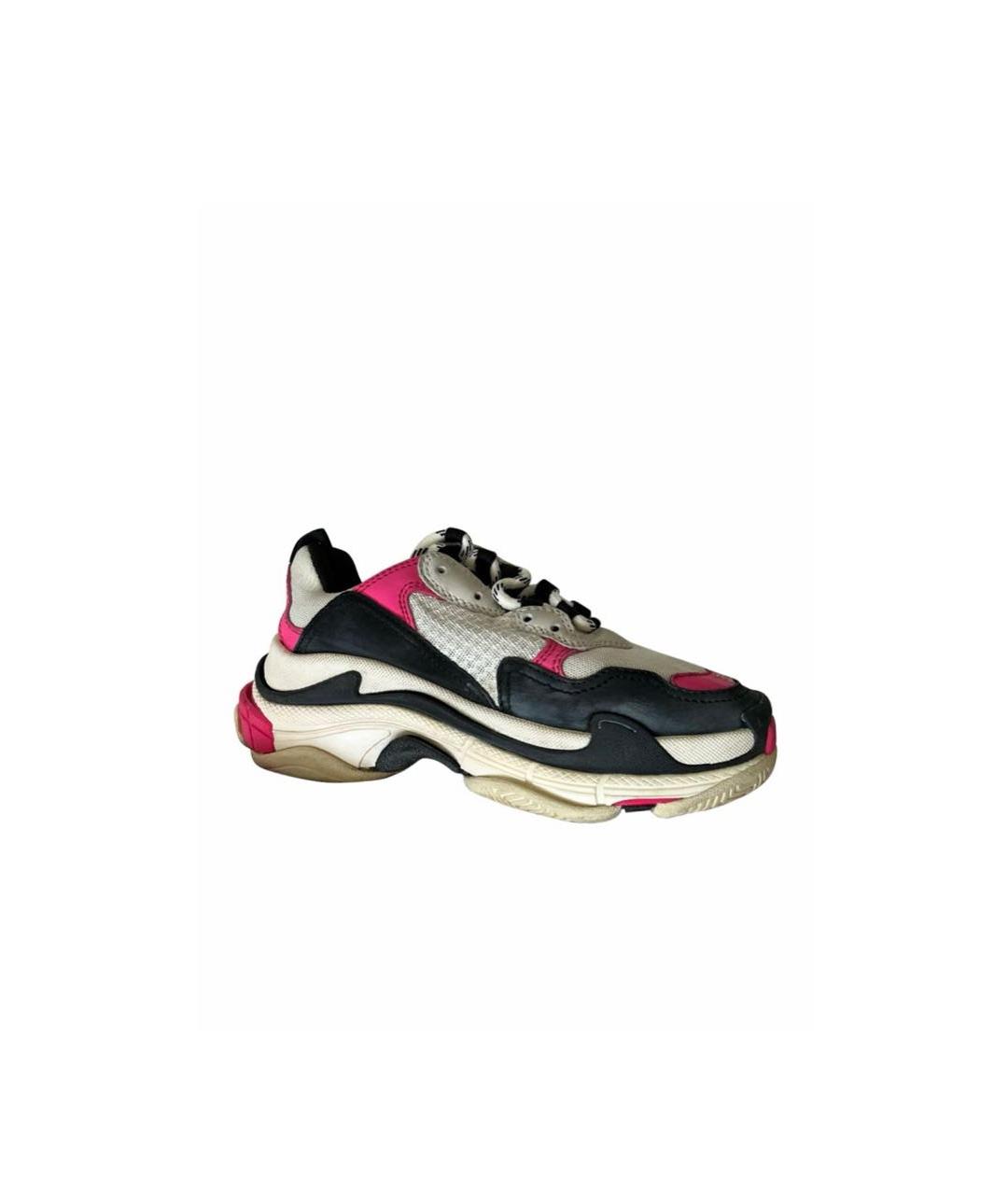 BALENCIAGA Розовые кожаные кроссовки, фото 5