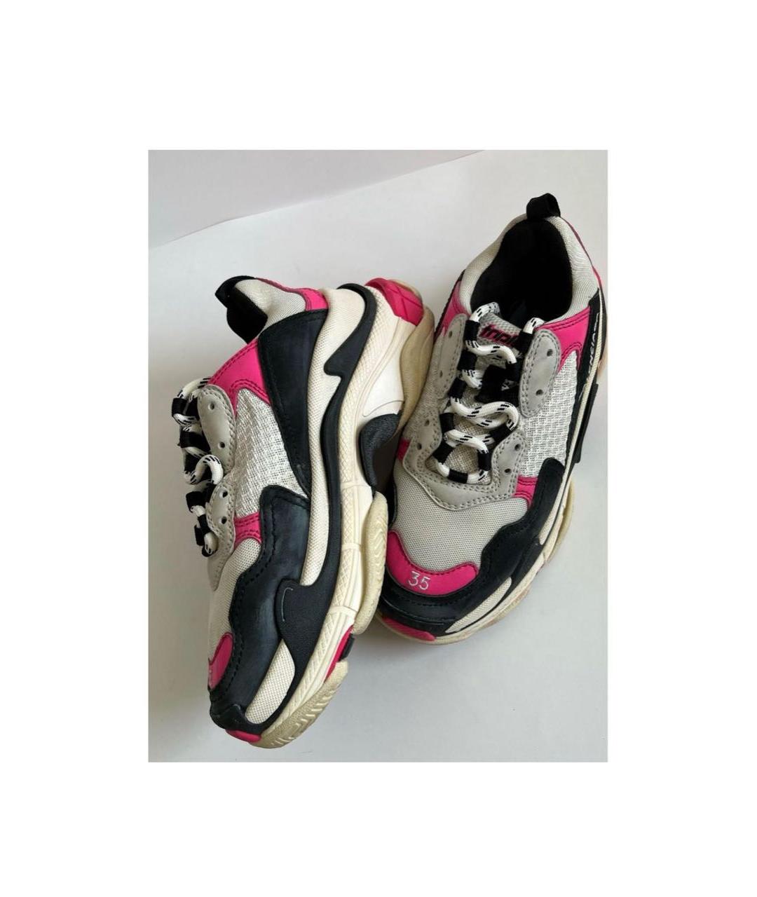 BALENCIAGA Розовые кожаные кроссовки, фото 3