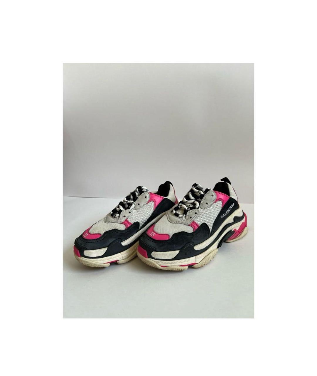 BALENCIAGA Розовые кожаные кроссовки, фото 2