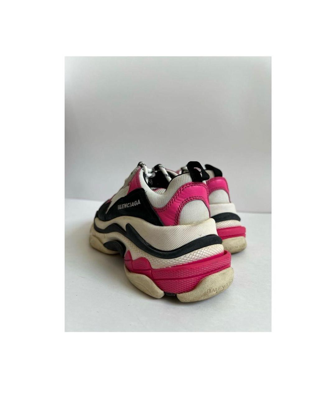 BALENCIAGA Розовые кожаные кроссовки, фото 4