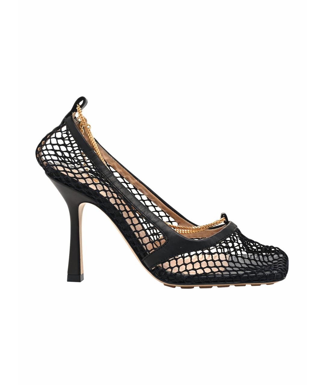 BOTTEGA VENETA Черные текстильные босоножки, фото 1