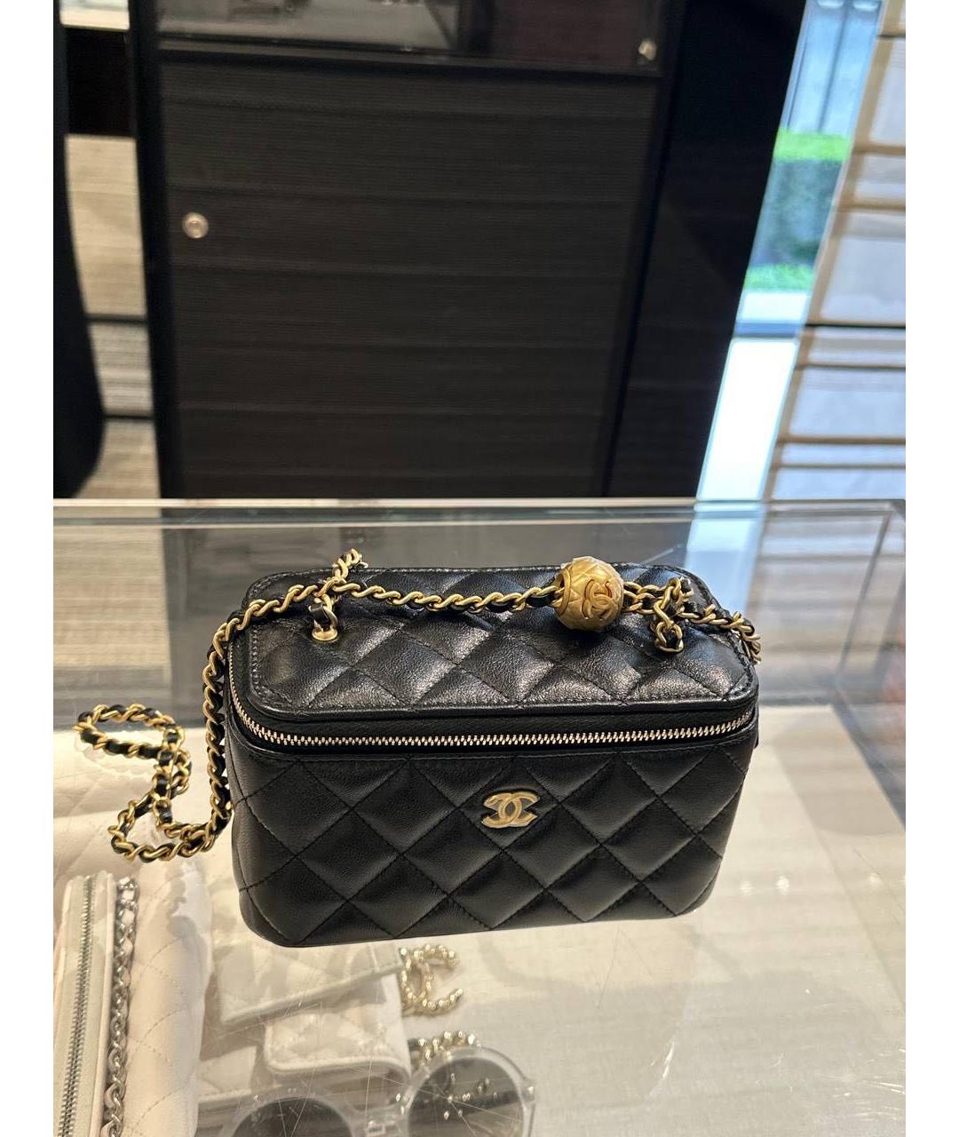 CHANEL Черная кожаная сумка через плечо, фото 3
