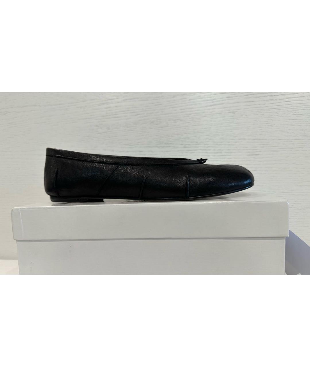 MAISON MARGIELA Черные кожаные балетки, фото 9