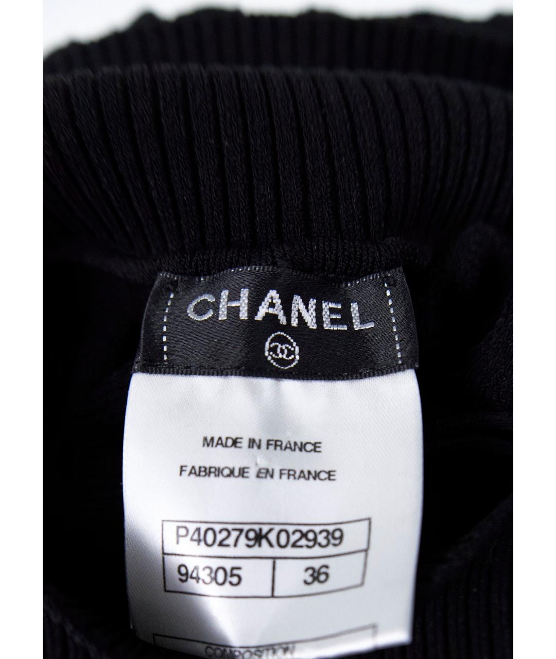 CHANEL Черный вискозный костюм с брюками, фото 7