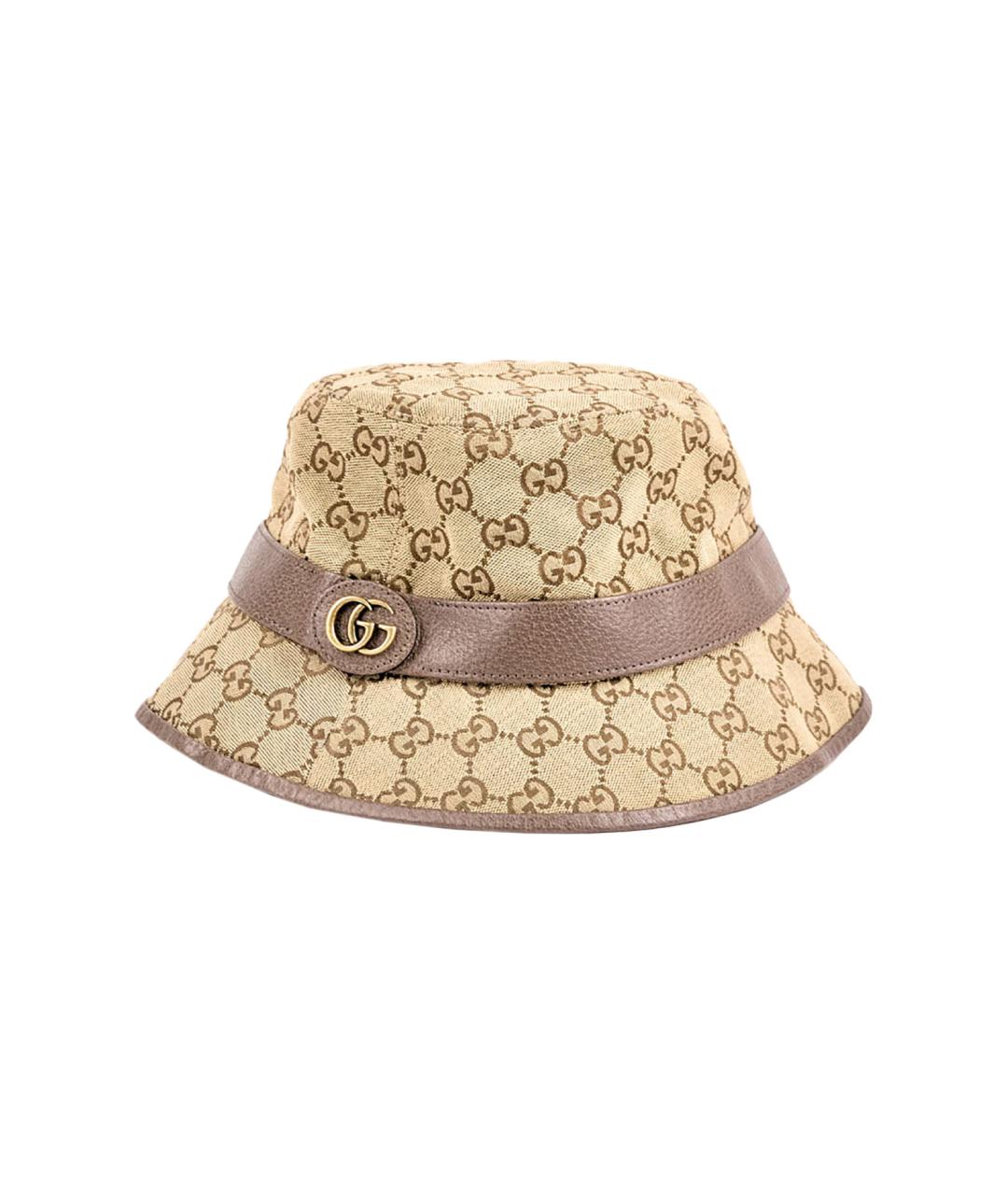 GUCCI Бежевая хлопковая панама, фото 1