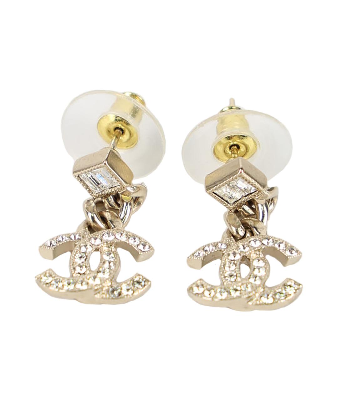 CHANEL Серебряные металлические серьги, фото 2