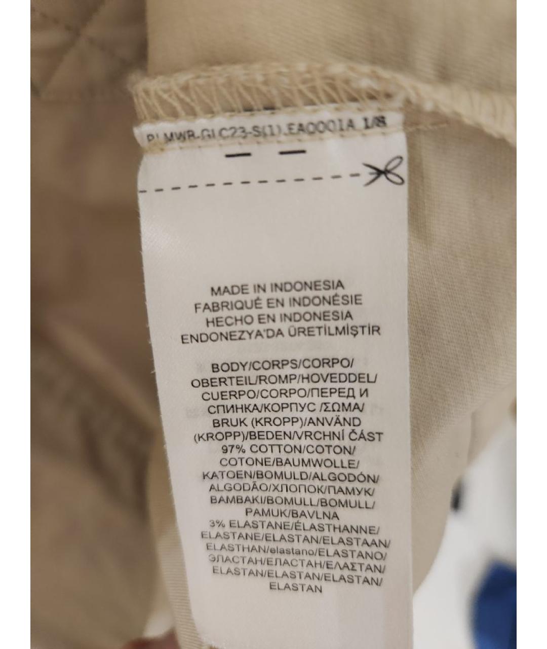 RALPH LAUREN Бежевое хлопко-эластановое повседневное платье, фото 6