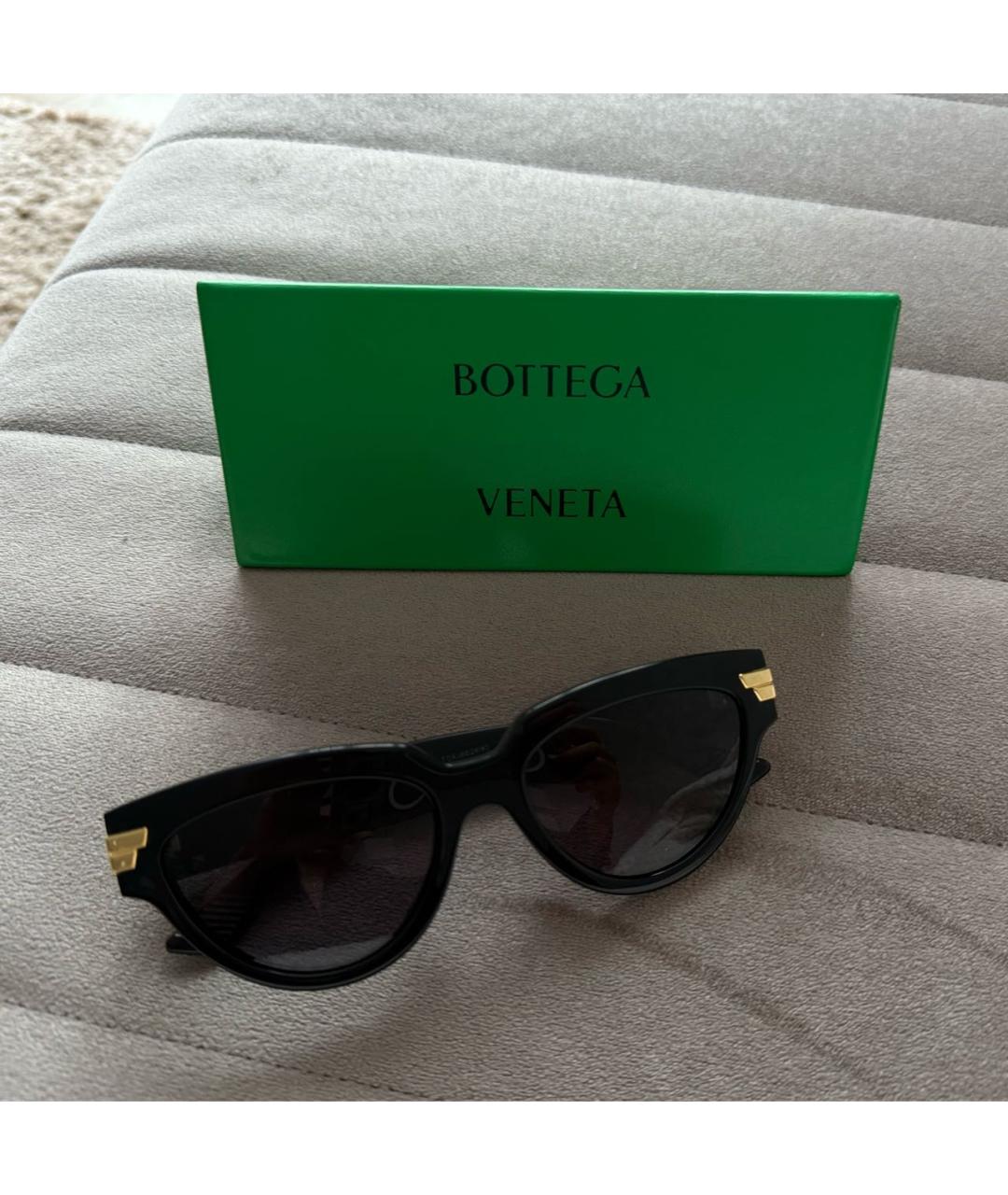 BOTTEGA VENETA Черные пластиковые солнцезащитные очки, фото 3