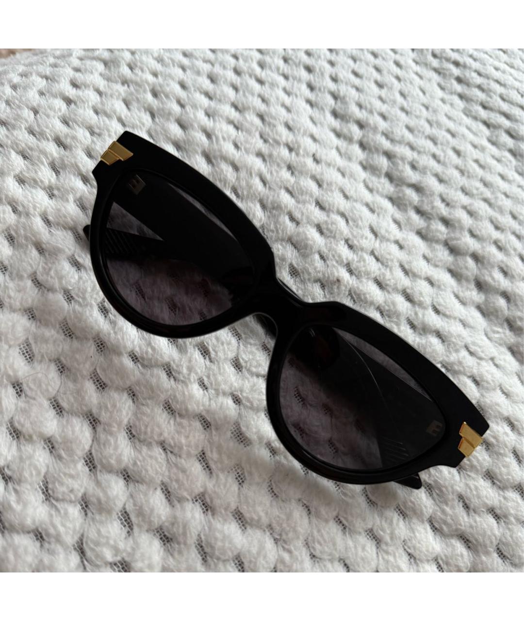 BOTTEGA VENETA Черные пластиковые солнцезащитные очки, фото 2