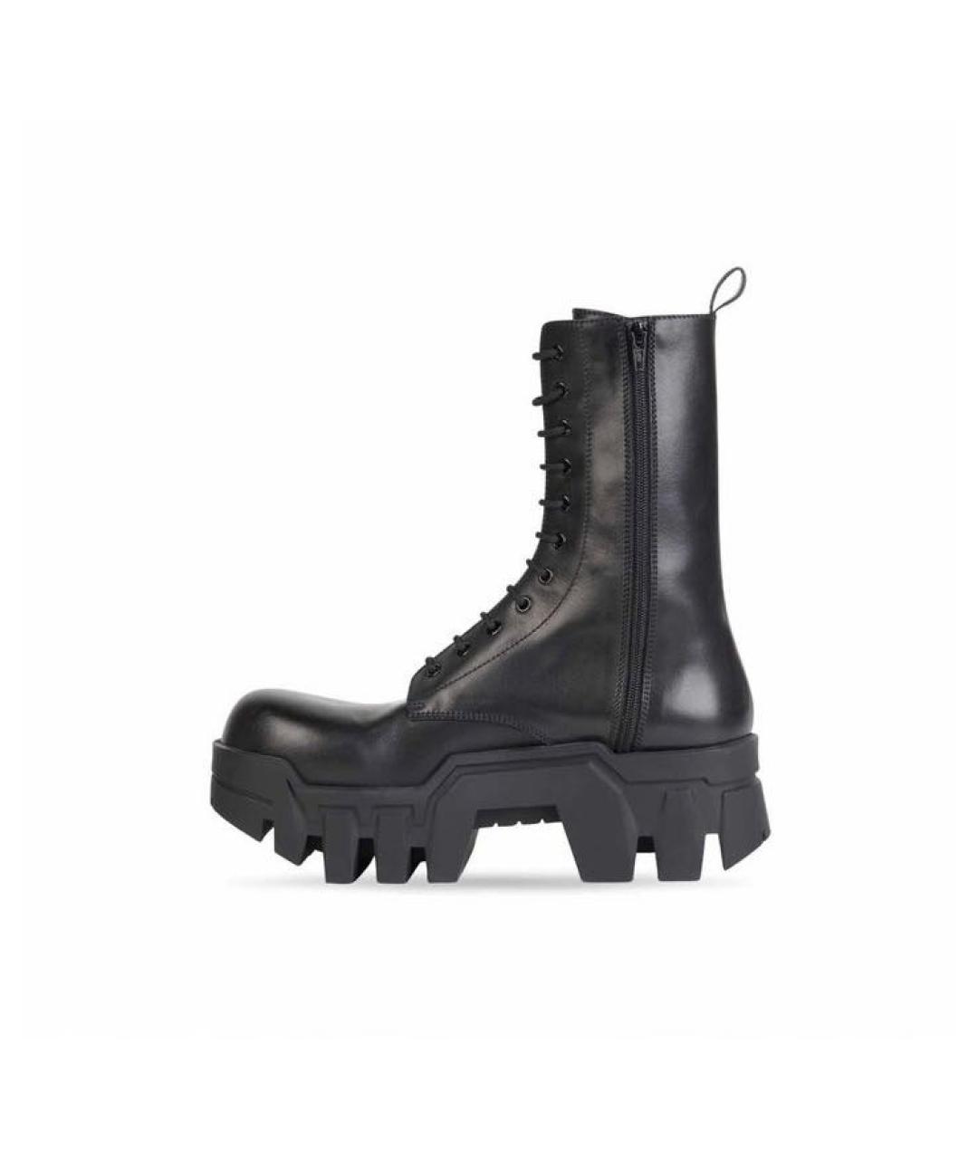 BALENCIAGA Черные кожаные ботинки, фото 8
