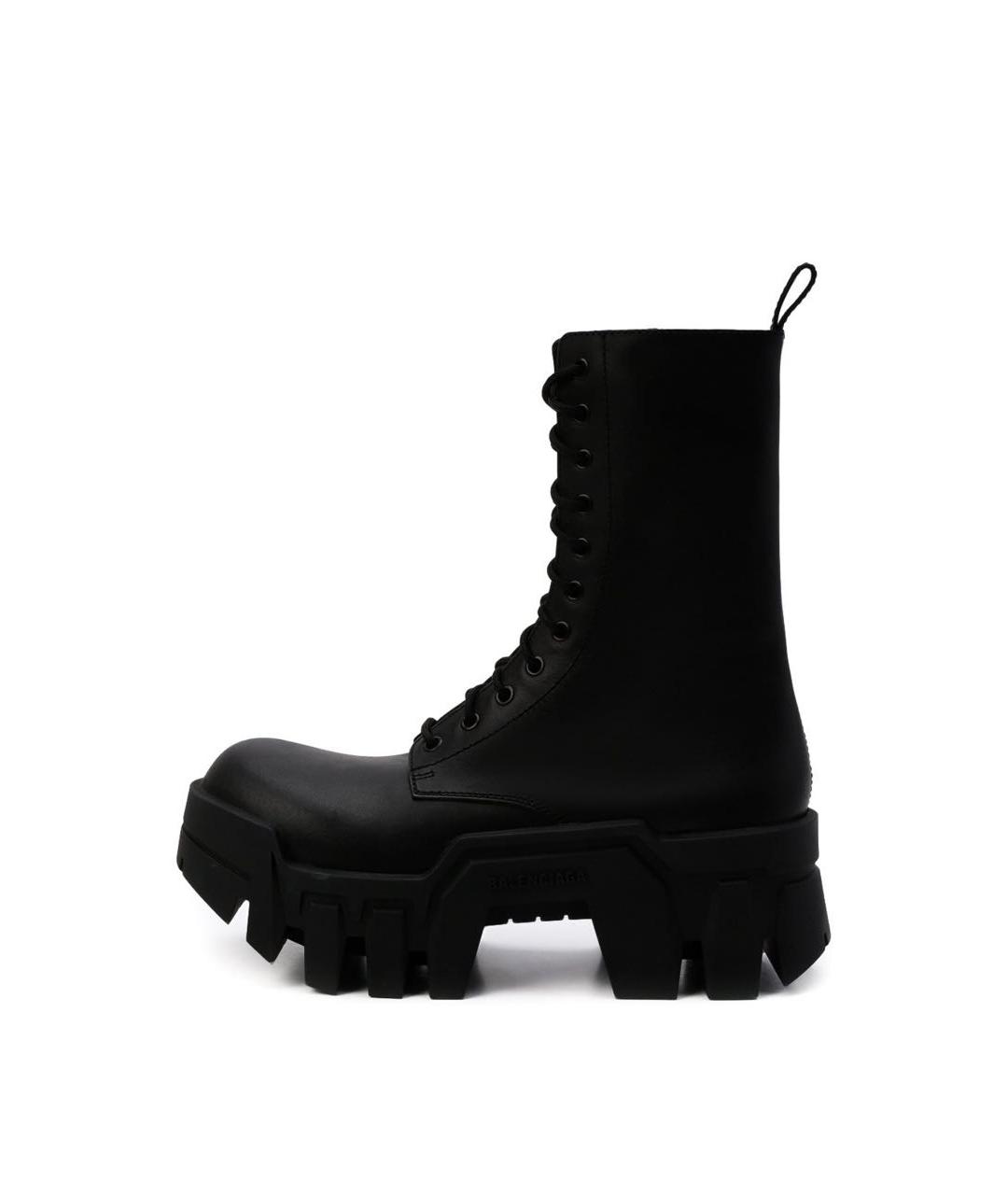 BALENCIAGA Черные кожаные ботинки, фото 10