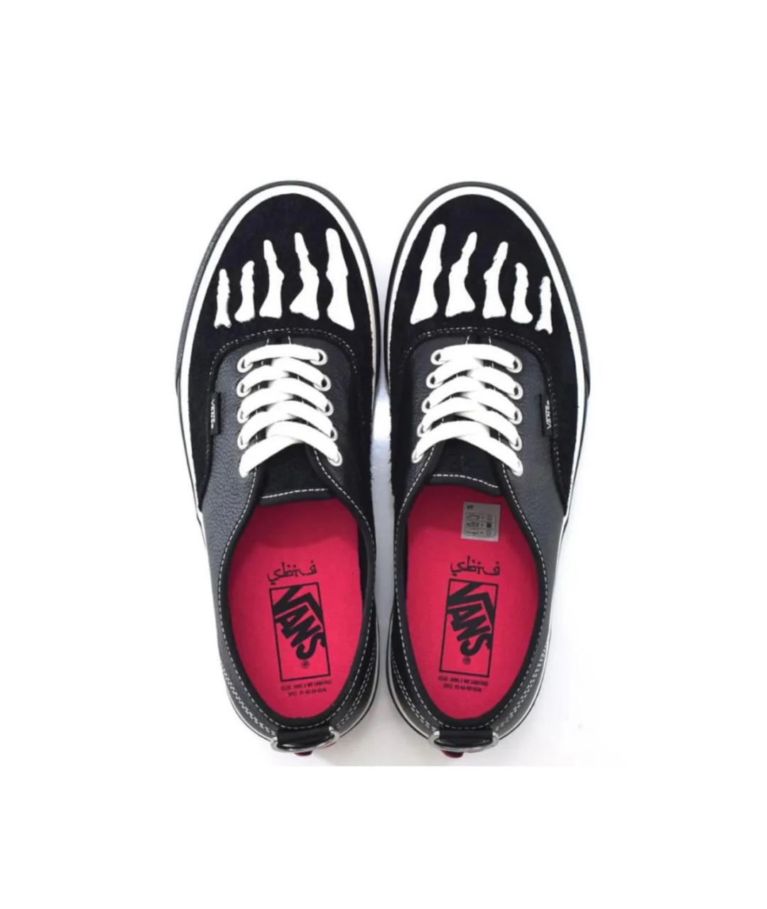 VANS Черные кожаные низкие кроссовки / кеды, фото 3