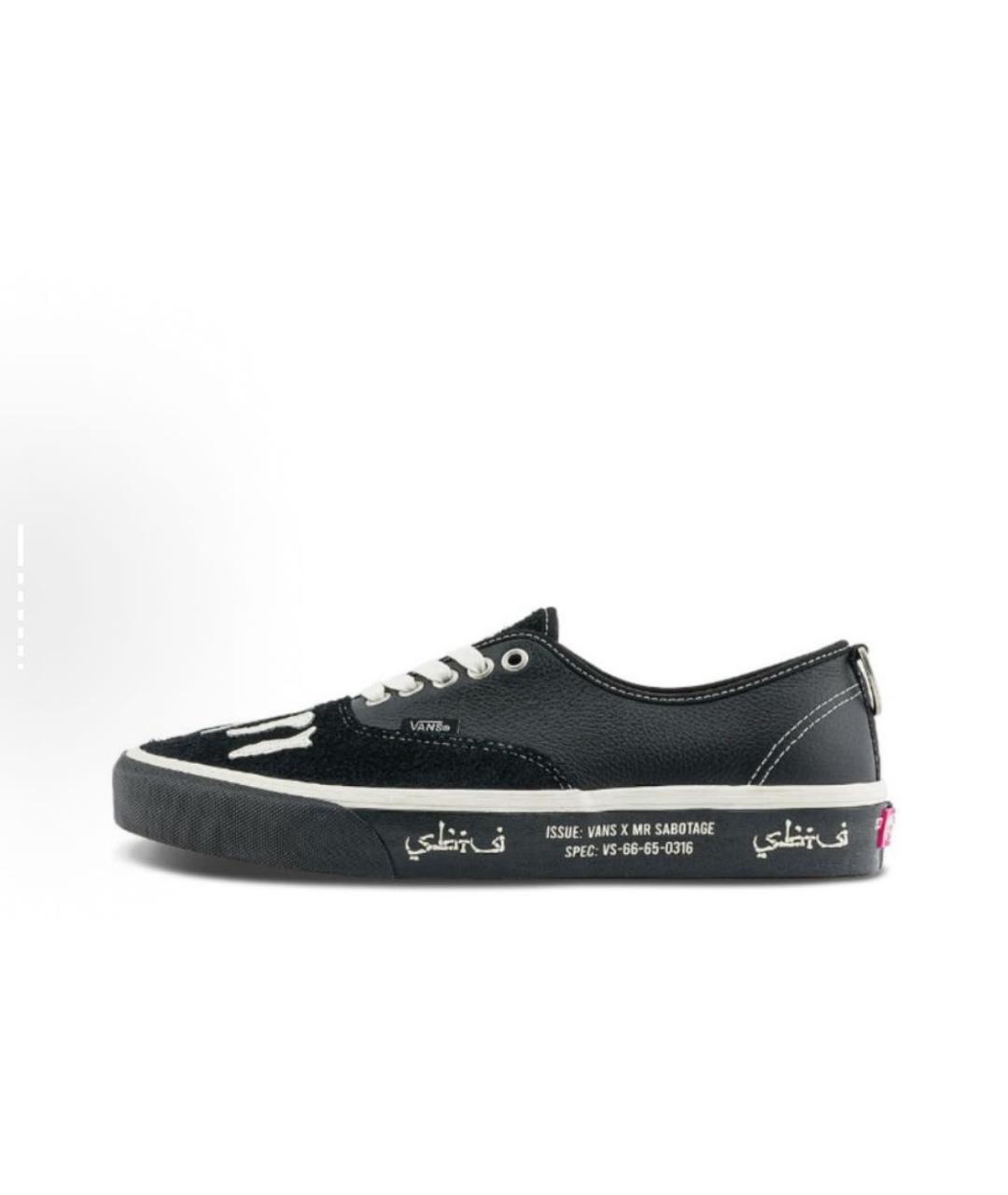 VANS Черные кожаные низкие кроссовки / кеды, фото 6