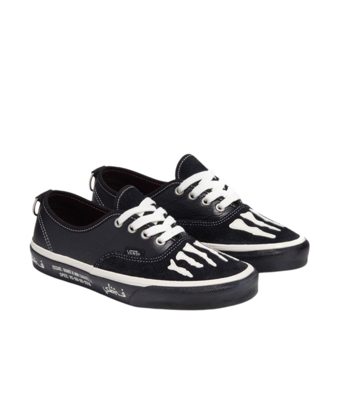 VANS Черные кожаные низкие кроссовки / кеды, фото 2