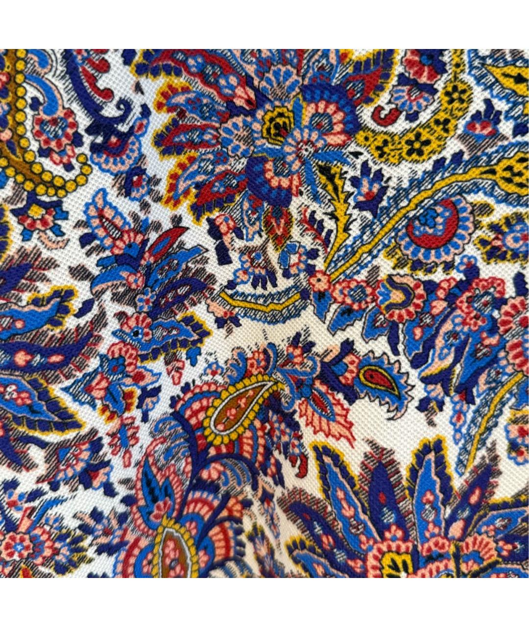 ETRO Мульти хлопковое поло с коротким рукавом, фото 4