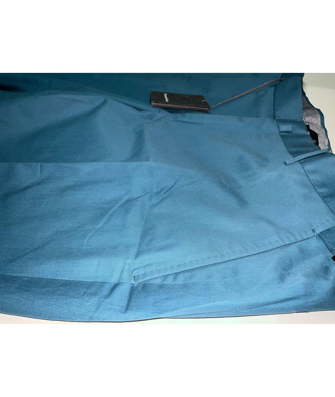 ERMENEGILDO ZEGNA XXX Синие хлопковые повседневные брюки, фото 3