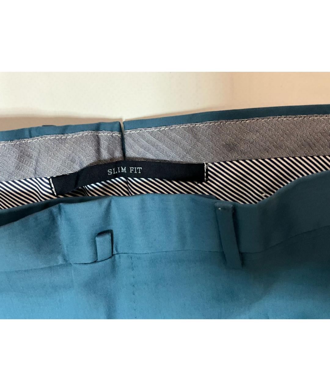 ERMENEGILDO ZEGNA XXX Синие хлопковые повседневные брюки, фото 4
